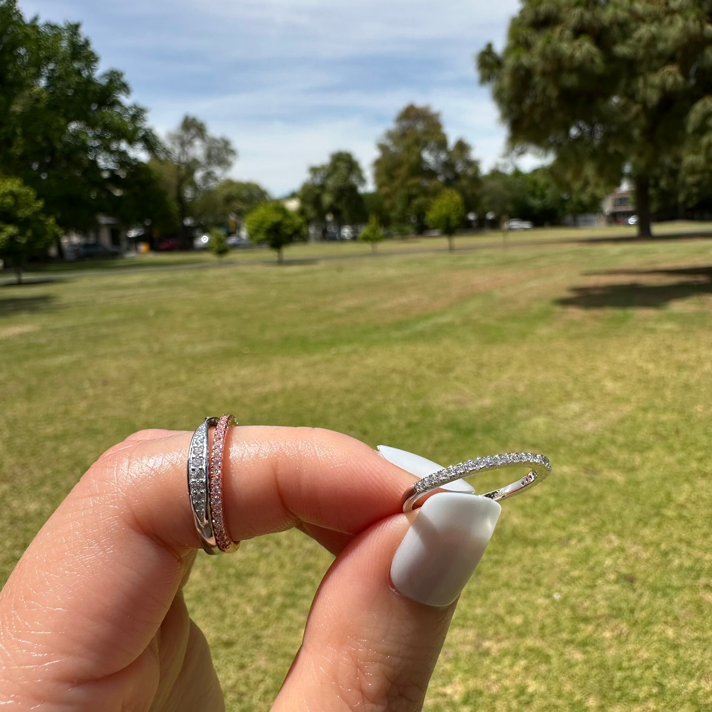 Shiny Moisannite Band Ring